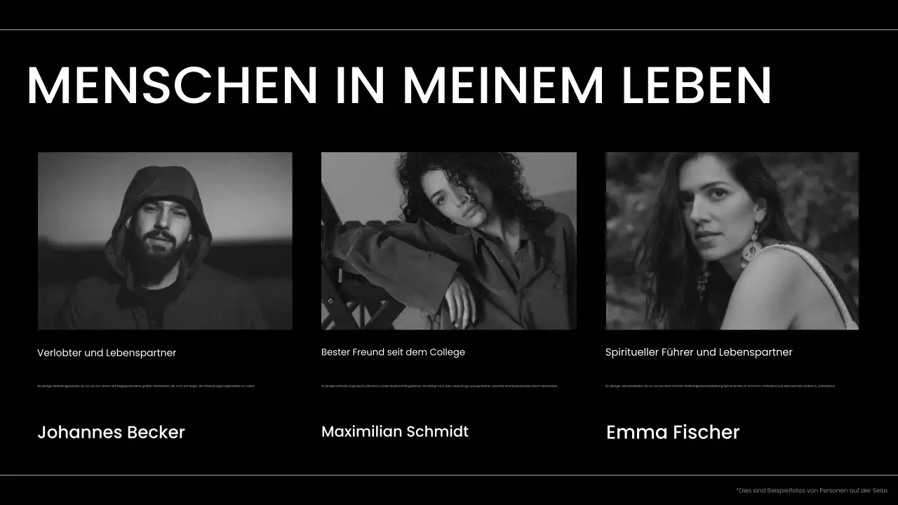 schwarz-weiße moderne Selbstdarstellungsmappe