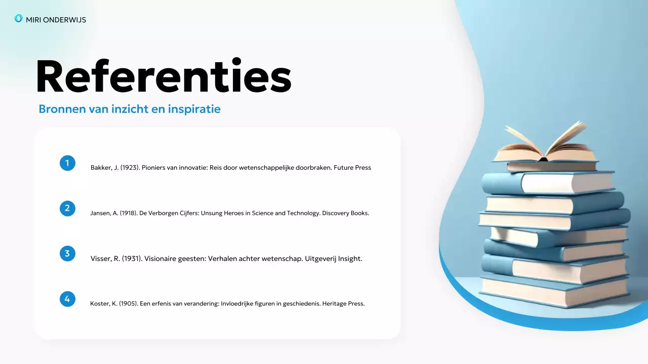 blauw modern onderwijs biografie lezing