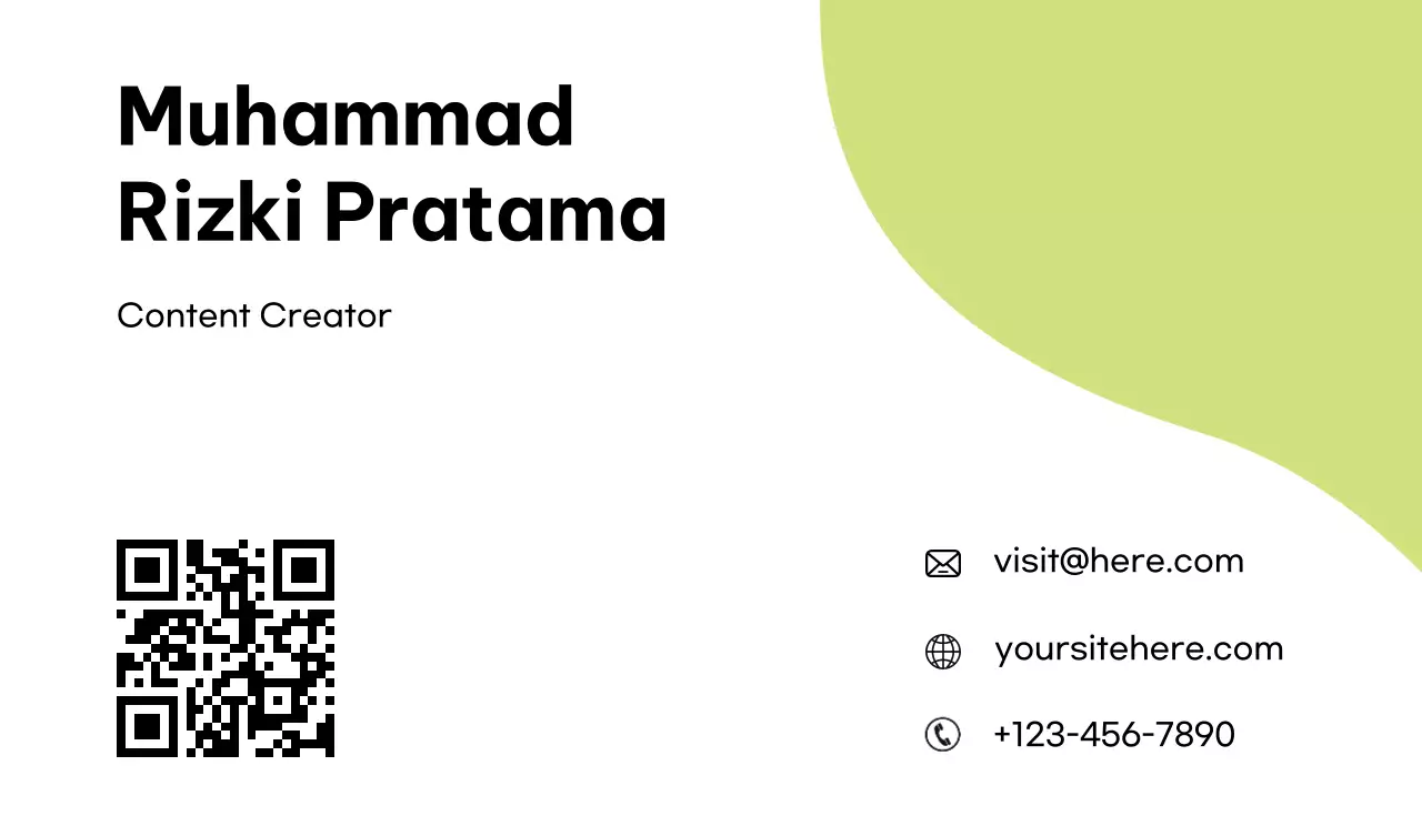 Green Minimal Business Card