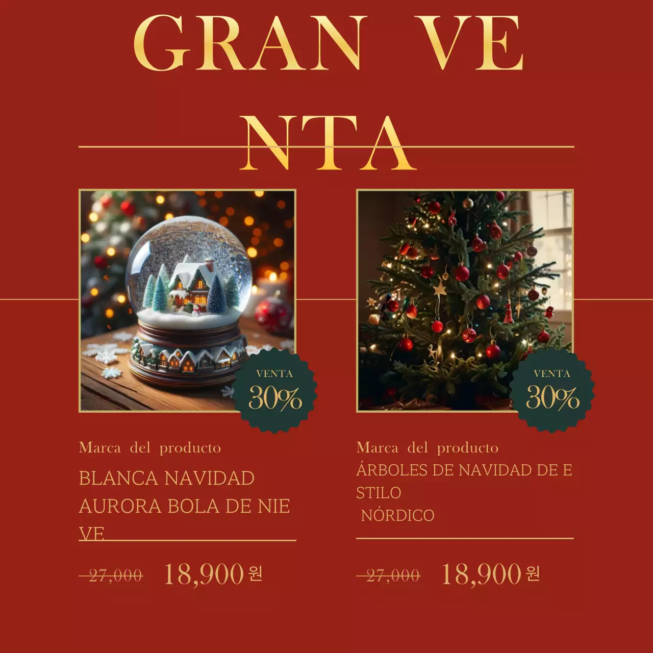 El clásico anuncio navideño en las redes sociales