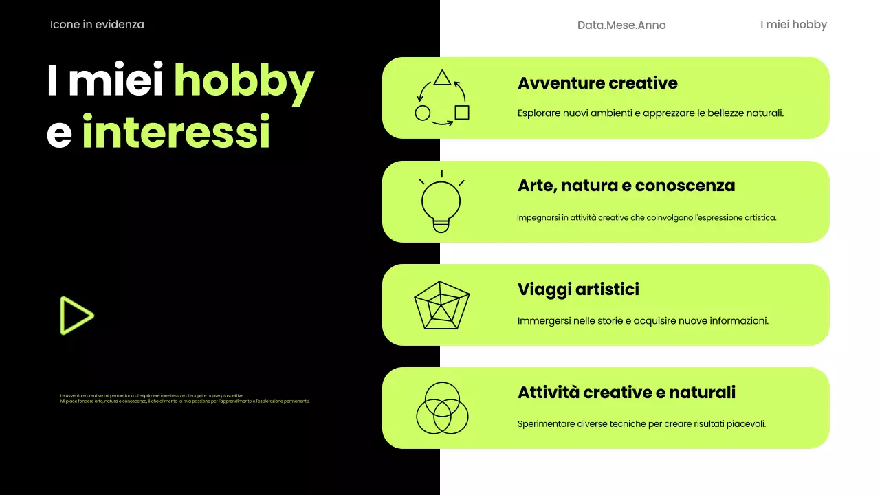 annuncio di presentazione moderno al neon