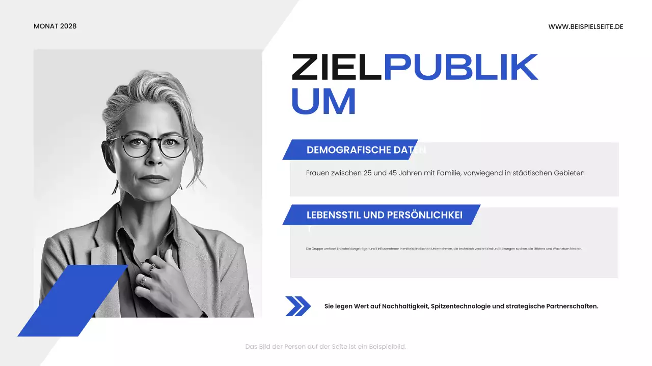 blaue moderne Business-Präsentation