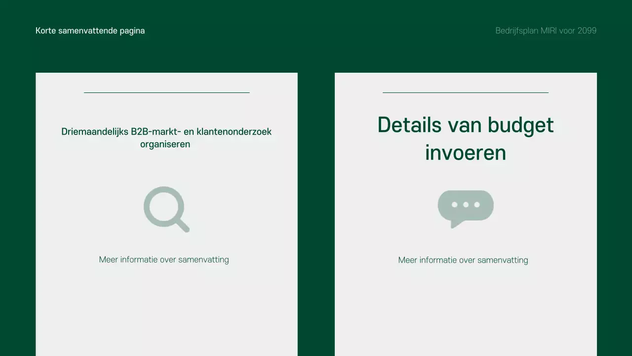 Een schoon, groen en grijs bedrijfsplan voor het komende jaar