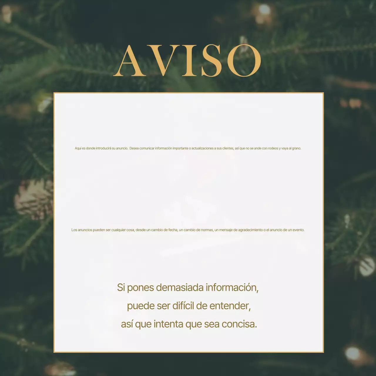 El clásico anuncio navideño en las redes sociales