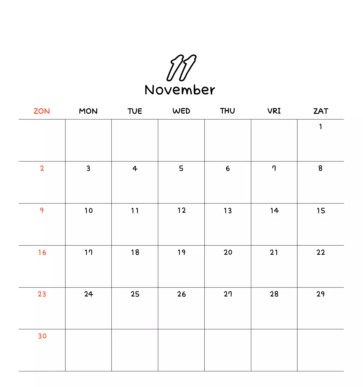 Schattige nieuwjaarskalender