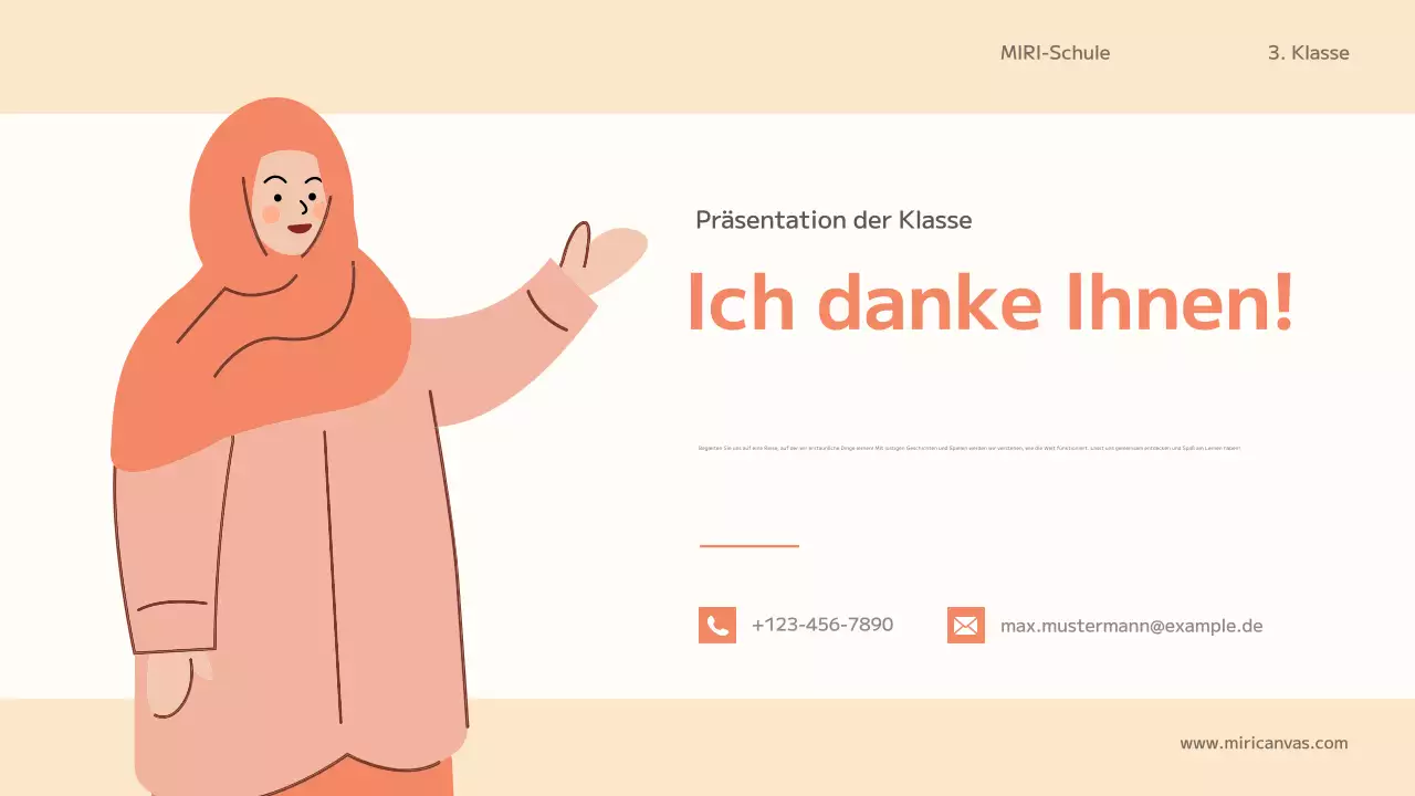 orangefarbene trendige Bildungsklasse