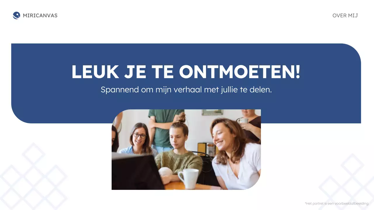 blauw modern over mij bedrijf