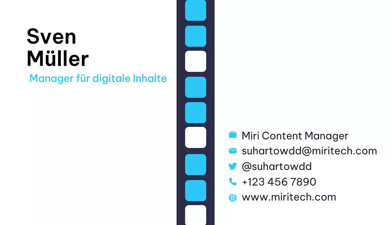 blaue moderne Visitenkarte