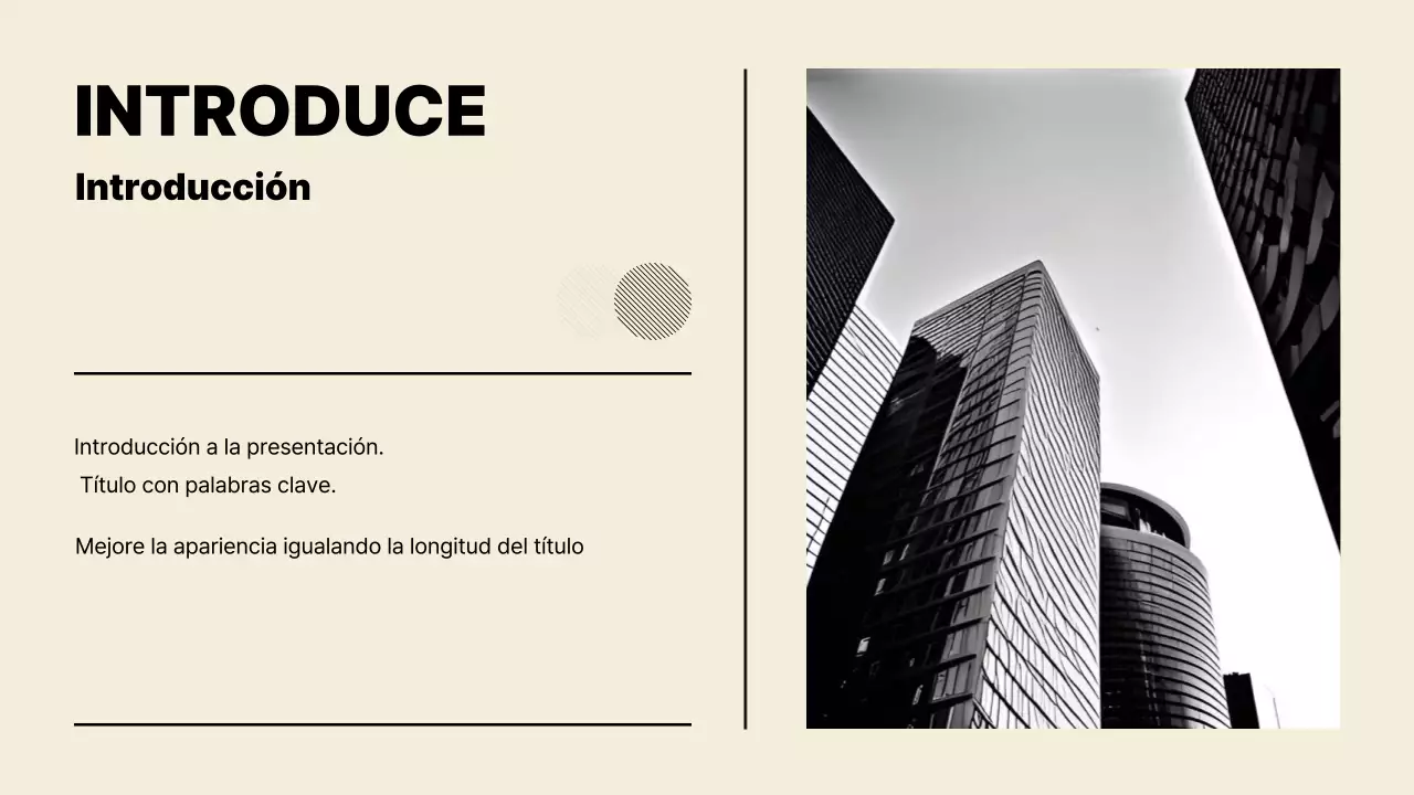 Explicación de la presentación minimalista en beige