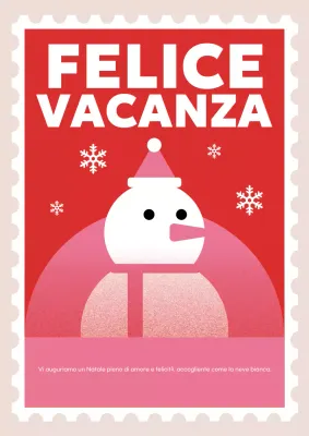 Cartolina natalizia semplice rossa