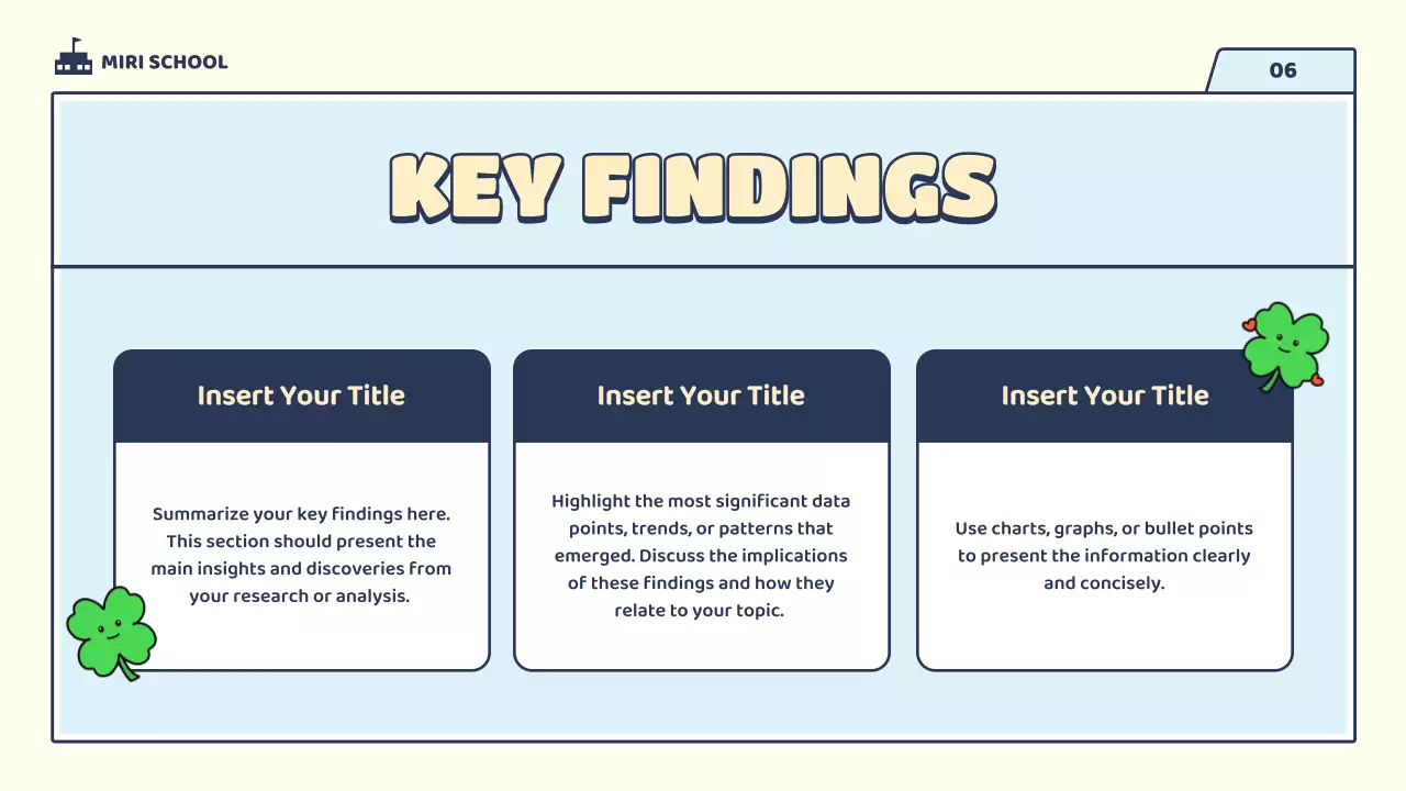 블루 큐트 교육 프레젠테이션