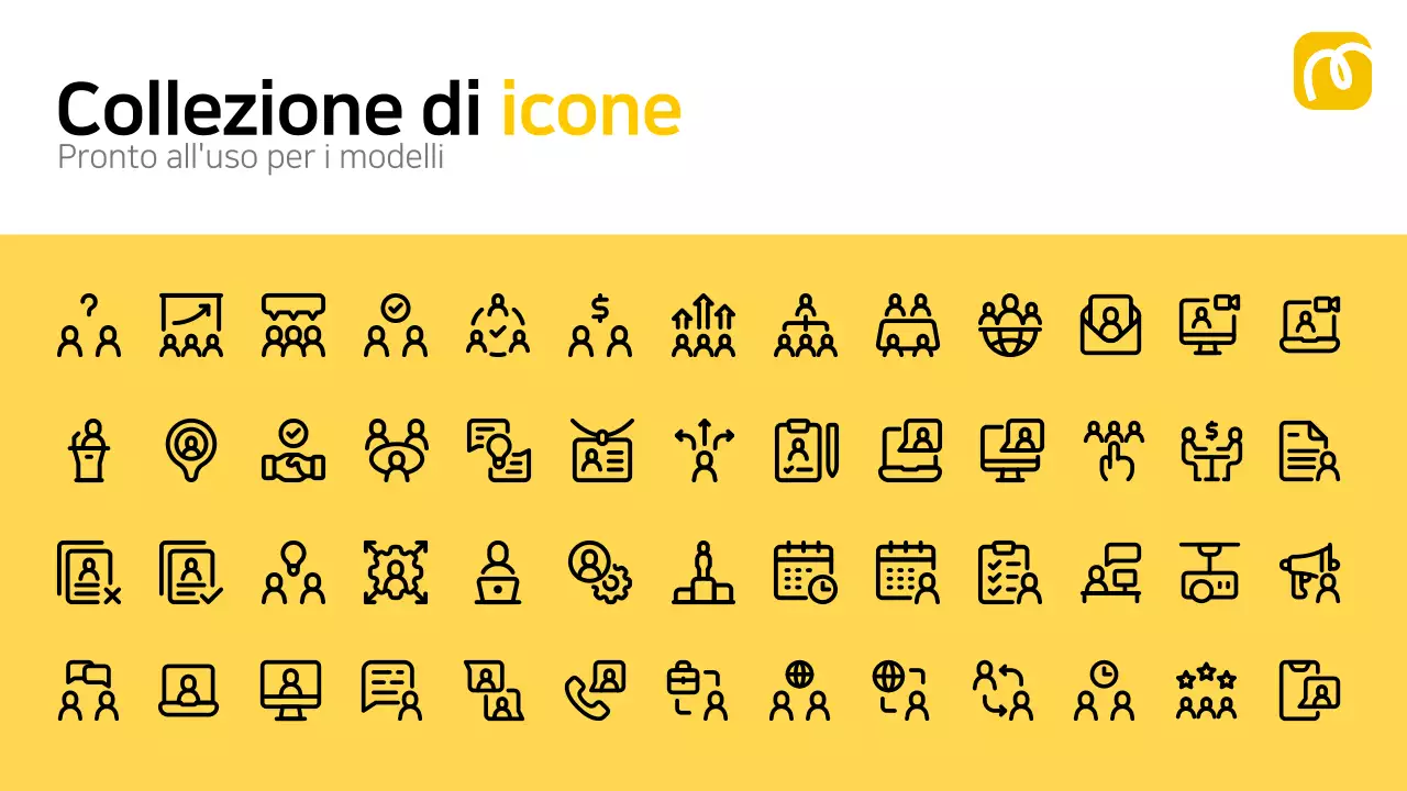 layout giallo moderno per il brainstorming