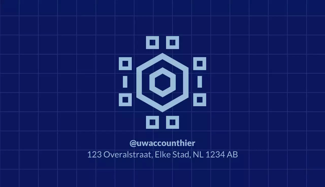 blauw modern visitekaartje