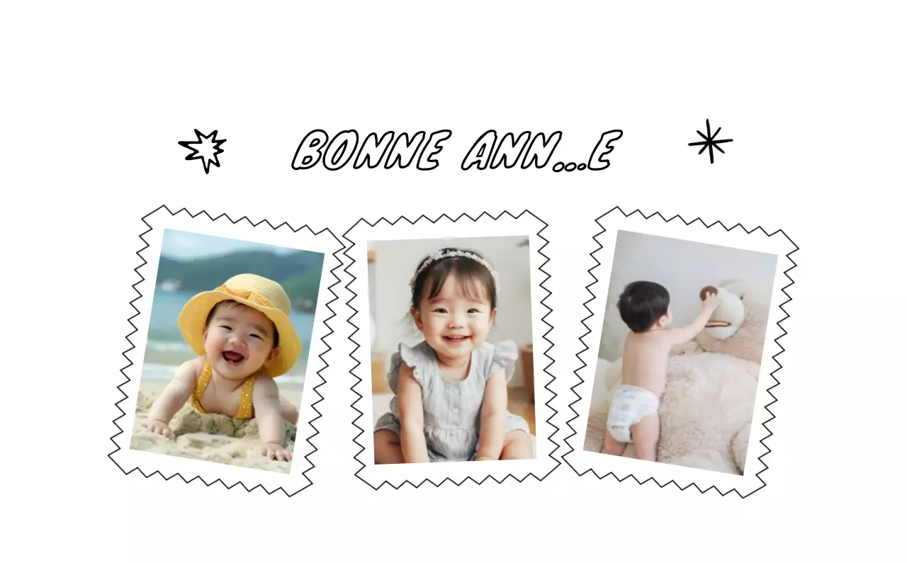 Calendrier photo avec dessin mignon