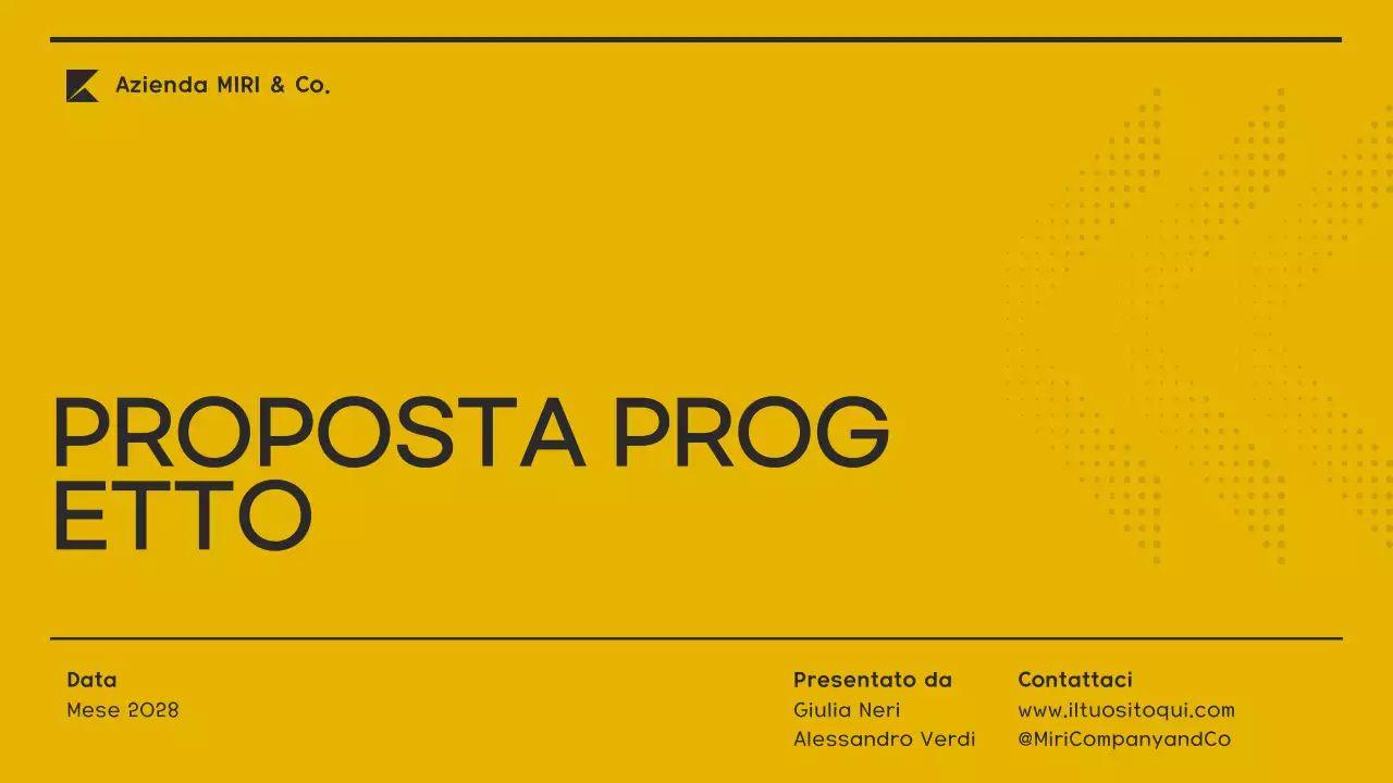 piano aziendale giallo moderno