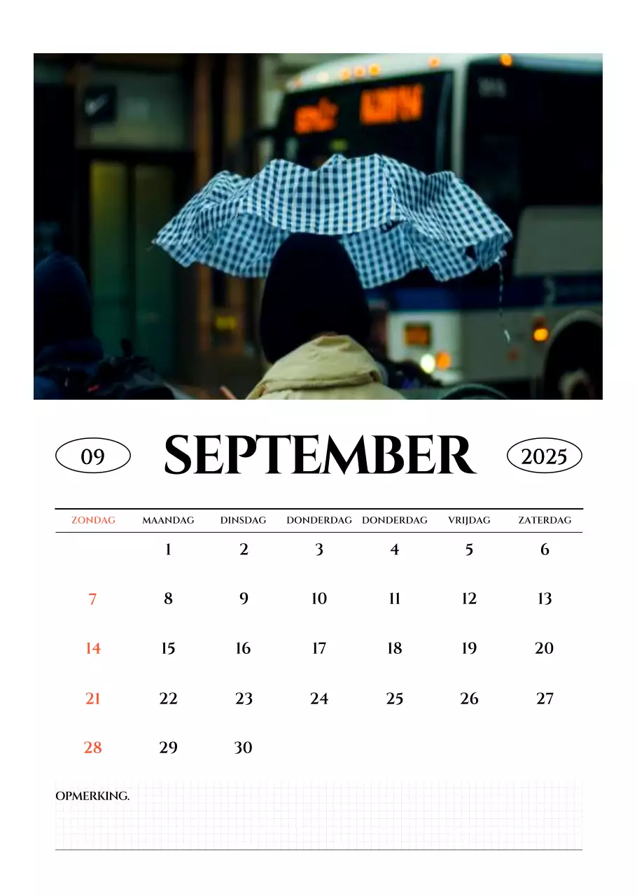 Eenvoudige fotokalender