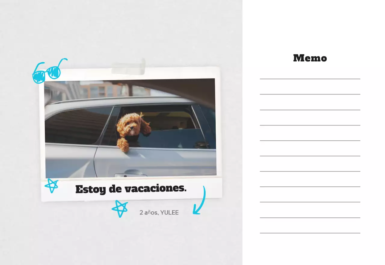 Calendario de fotos de mascotas blanco y limpio
