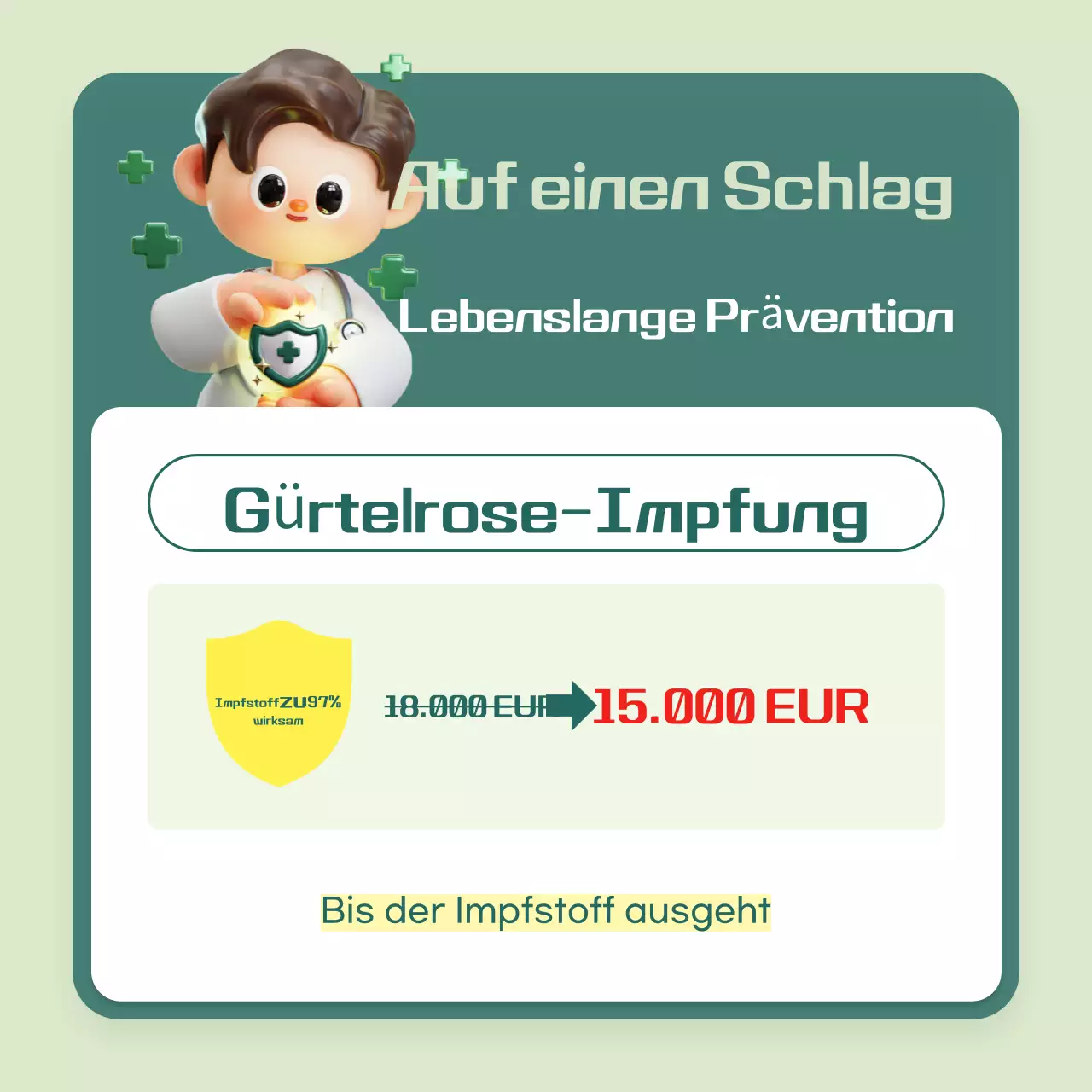 Minze hervorgehobene Impfungen