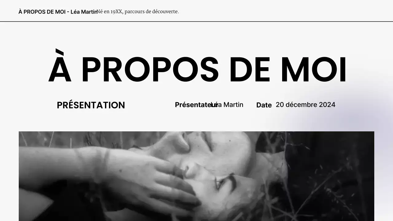 portefeuille de présentation moderne gris blanc