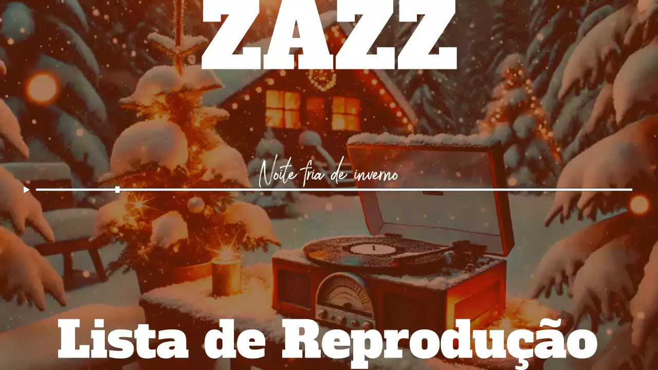 Anúncio de música jazz de Natal retro laranja