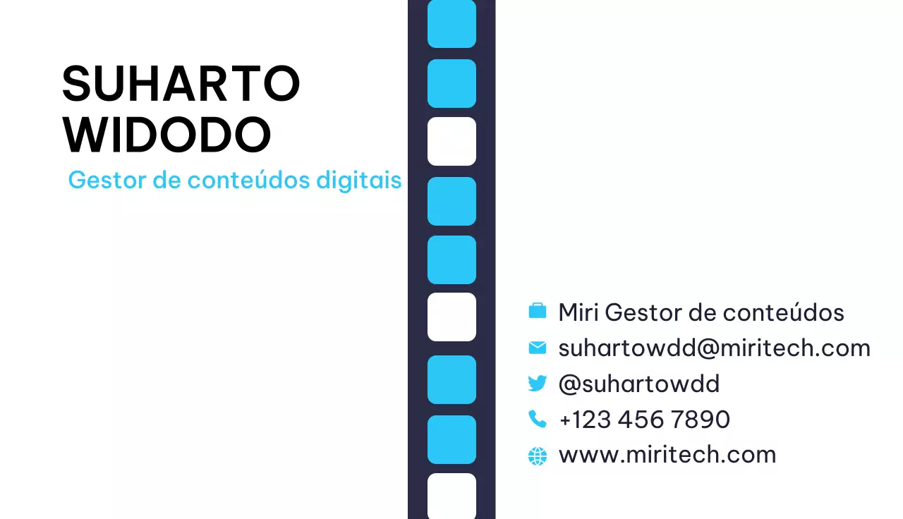 cartão de visita moderno azul