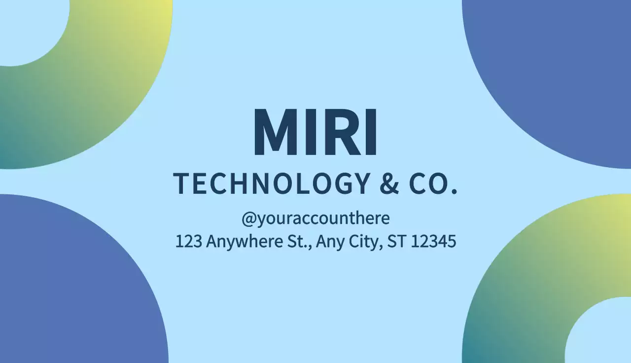 Blue Modern Business Card