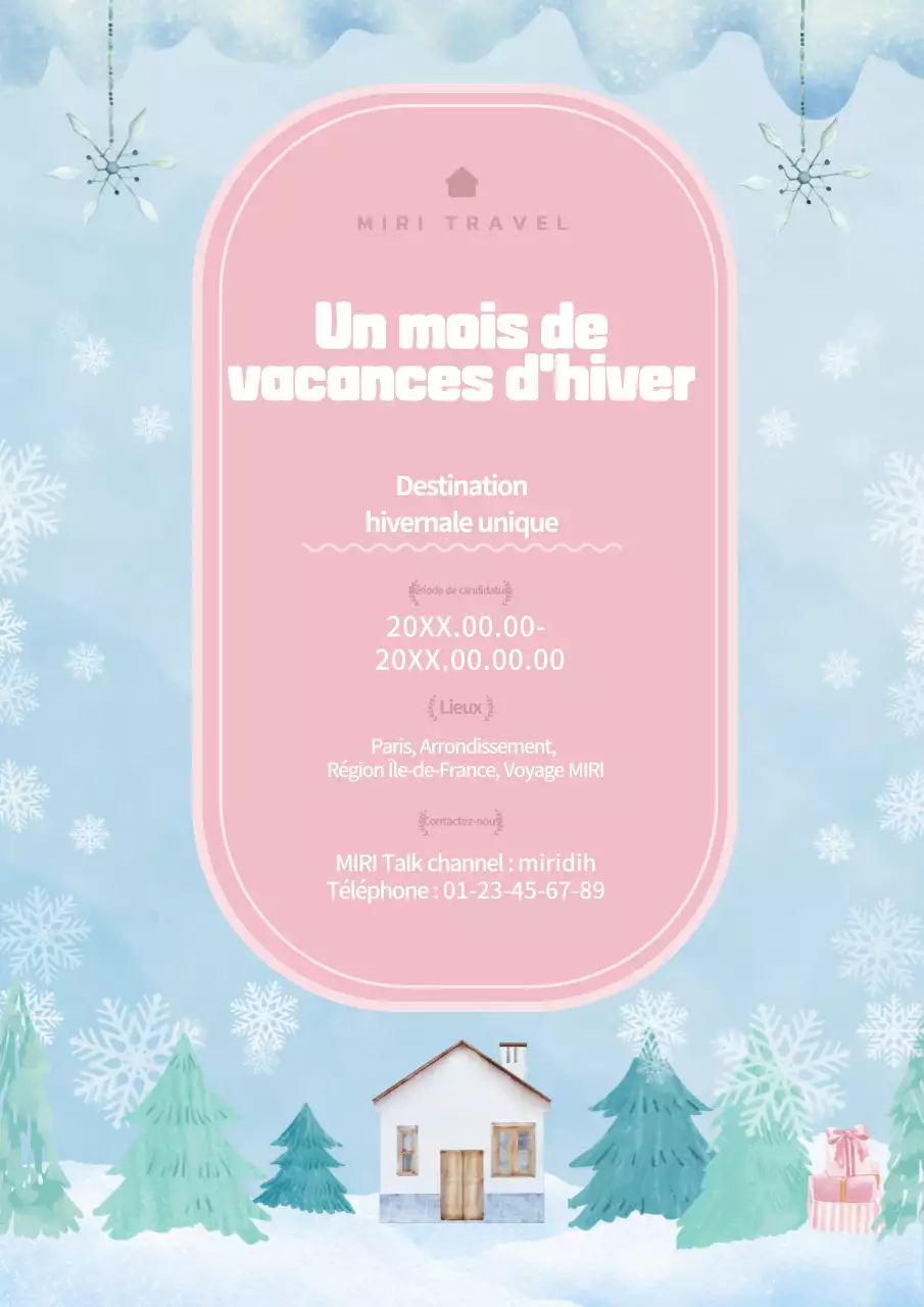 Promotion rose pour la pause hivernale pour les enfants d'un mois