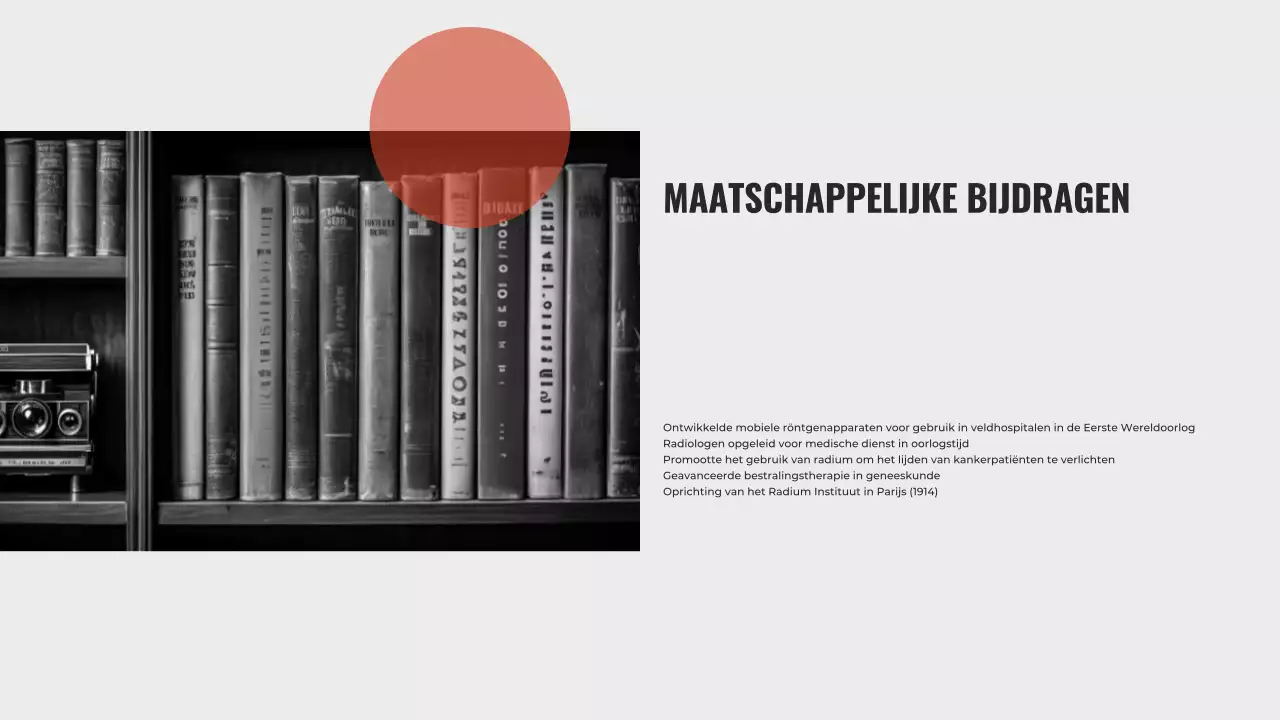 Ontdek het leven van Marie Curie Minimalistische presentatie