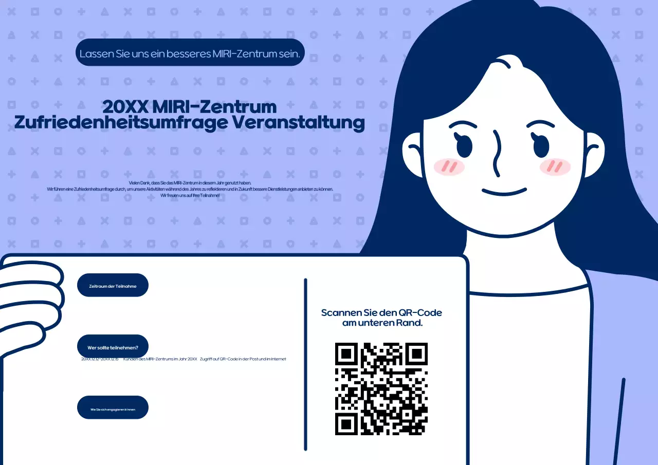 Ankündigung der Veranstaltung zur Blue Simple Zufriedenheitsumfrage