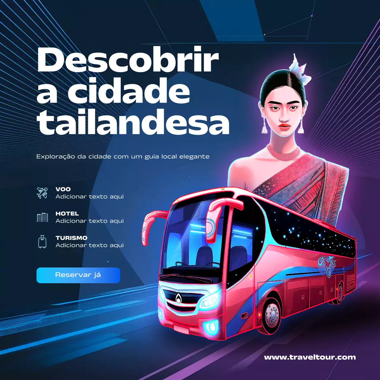 promoção de viagens blue modern