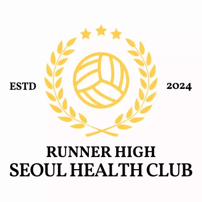 Logo klub atletik sederhana dengan kemenangan