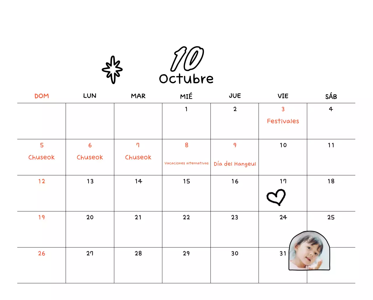 Calendario de fotos Yellow Cute