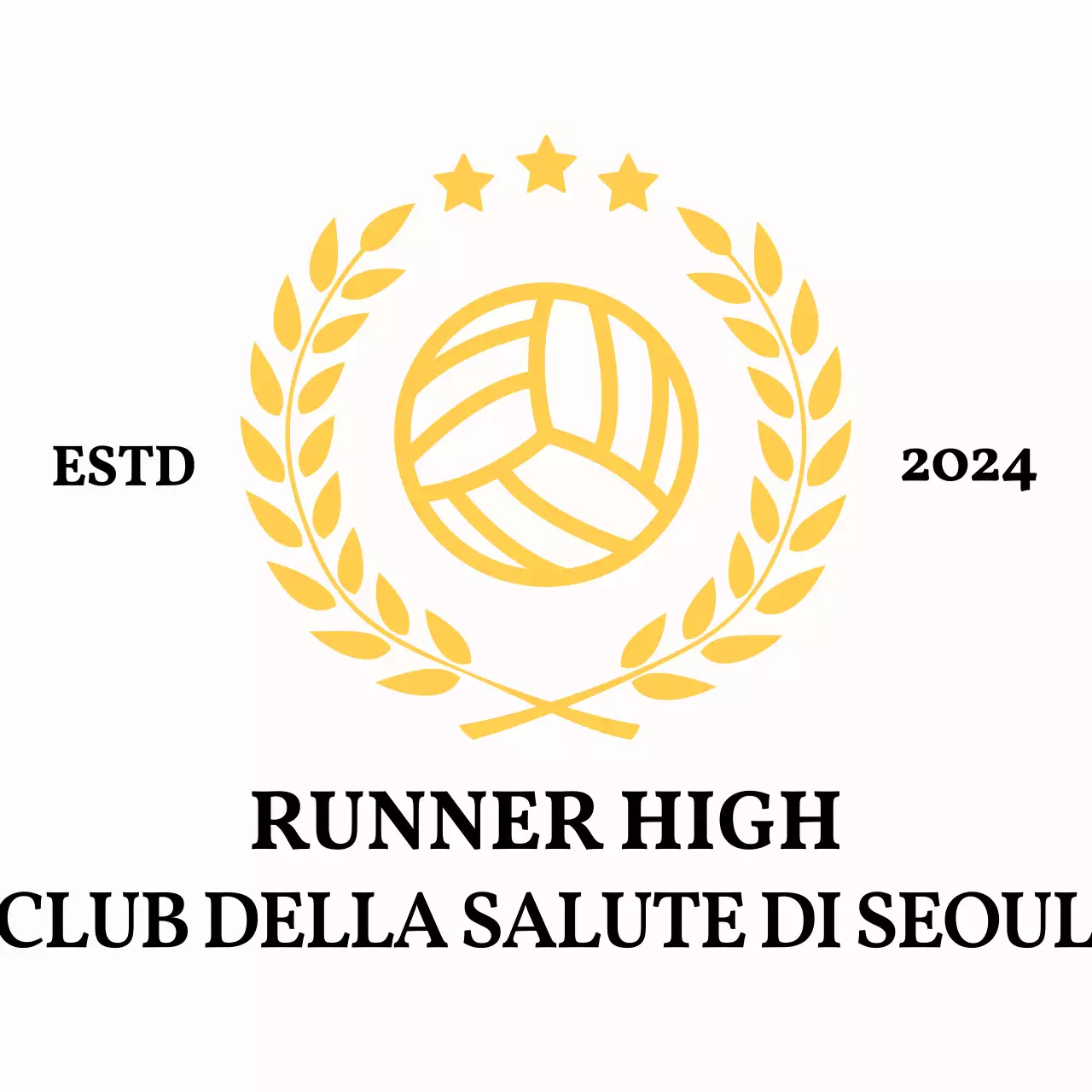 Logo semplice del club di atletica con allori