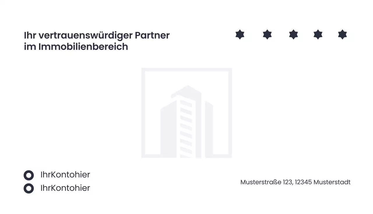marine moderne immobilien visitenkarte