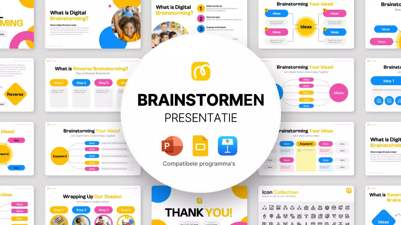 kleurrijke moderne brainstorm layout