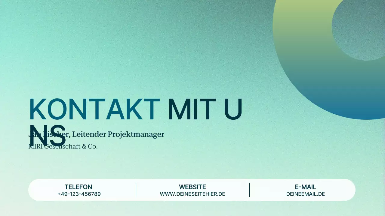 green gradient modern Projektvorschlag