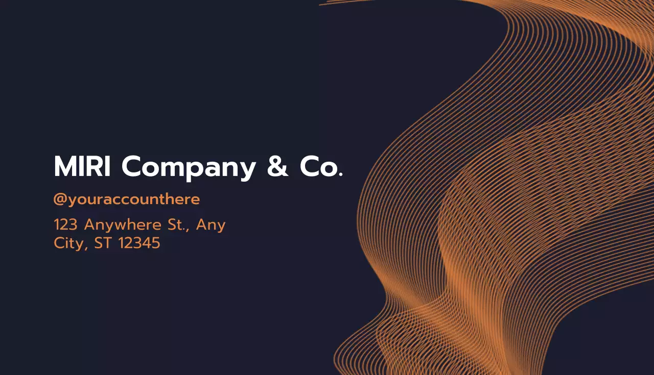 Orange Modern Business Card