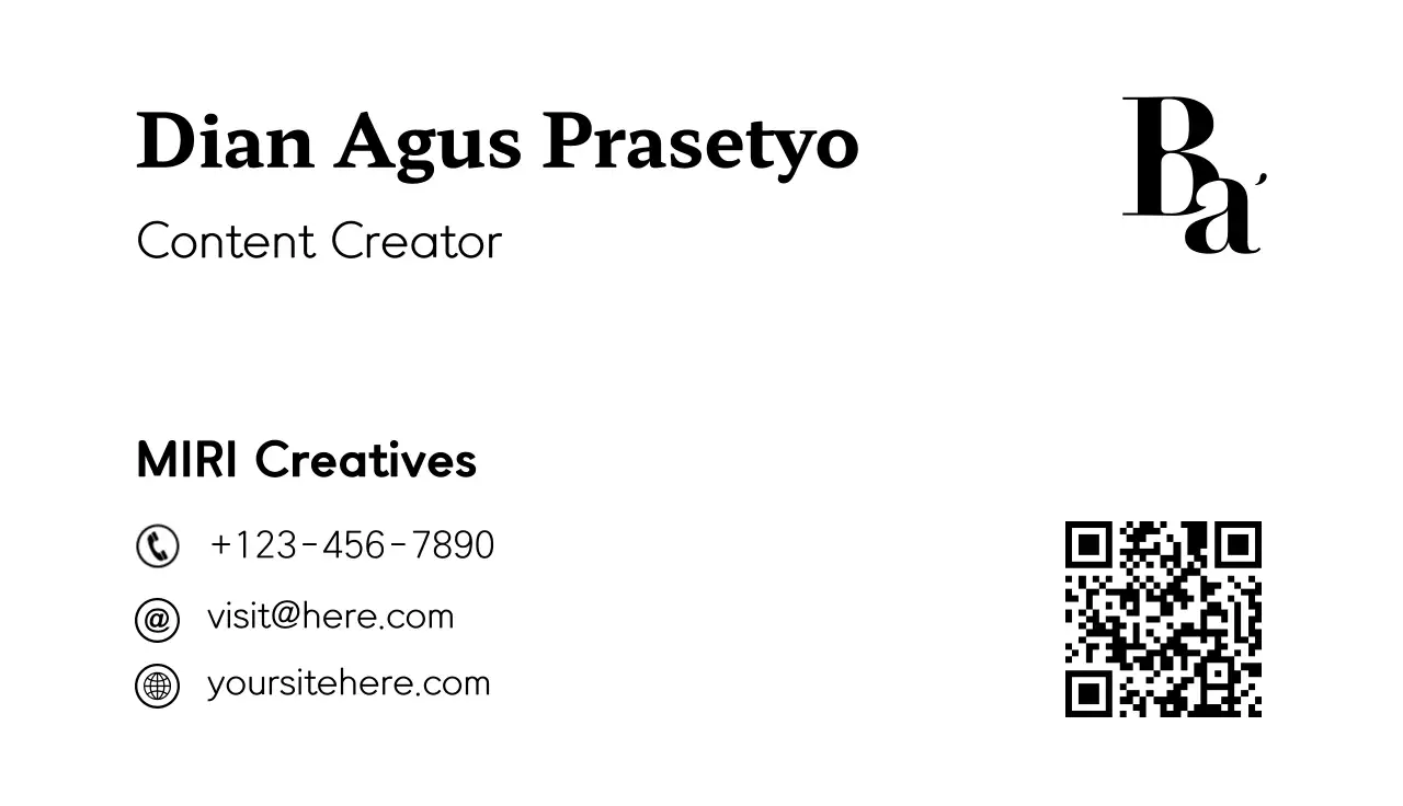White Minimal Business Card