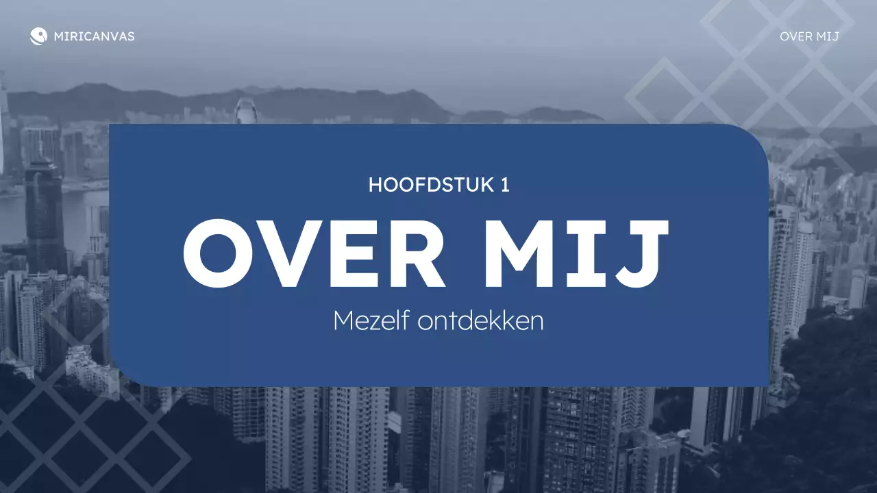 blauw modern over mij bedrijf