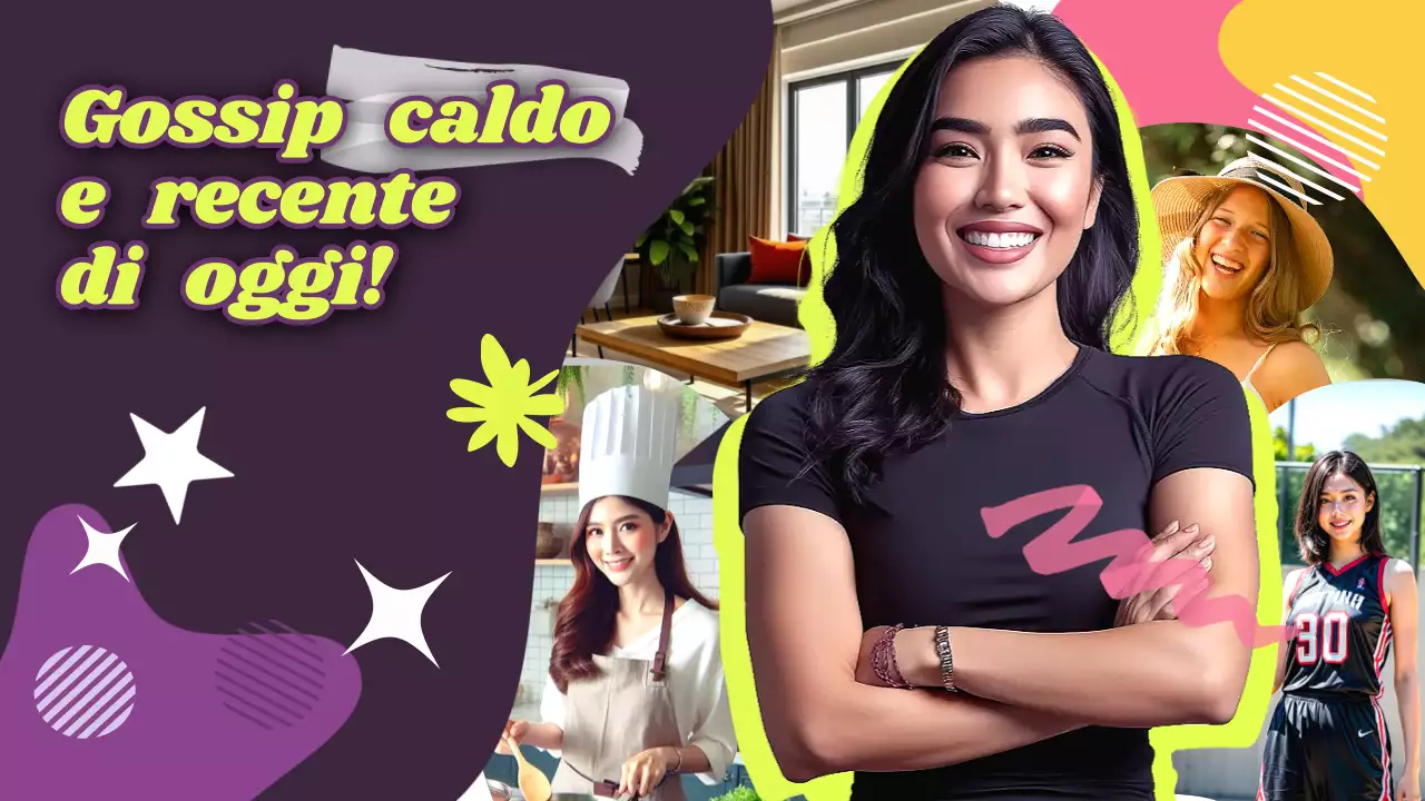 annuncio di gossip alla moda viola