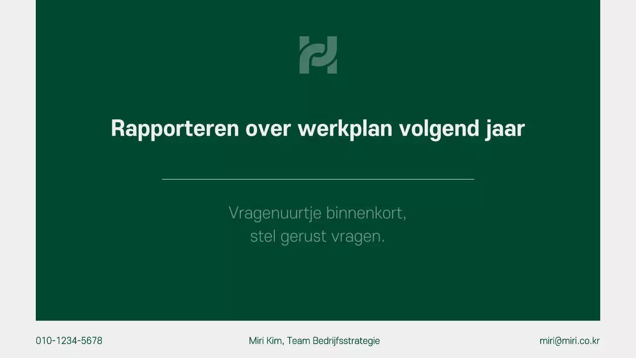 Een schoon, groen en grijs bedrijfsplan voor het komende jaar