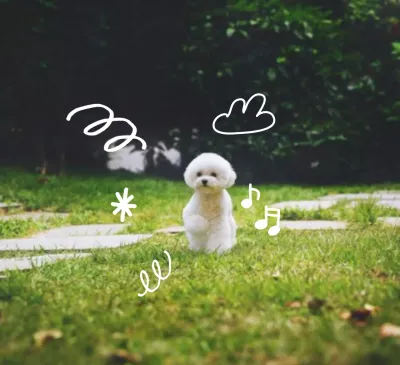 Bingkai Foto Hewan Peliharaan Lucu Abstrak