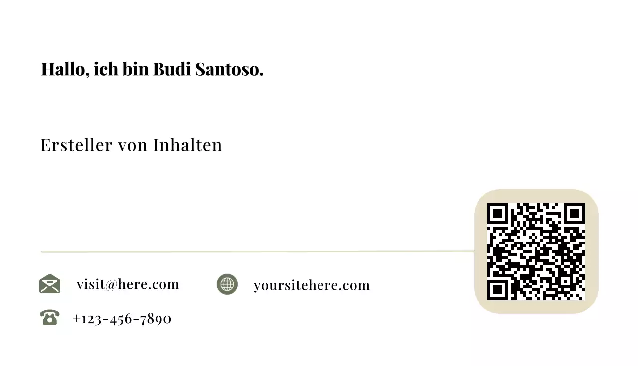 beige moderne Visitenkarte