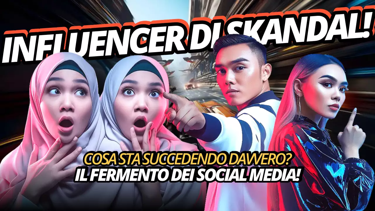 annuncio influencer moderno e colorato