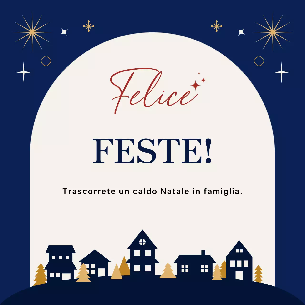 Auguri di Natale classici beige