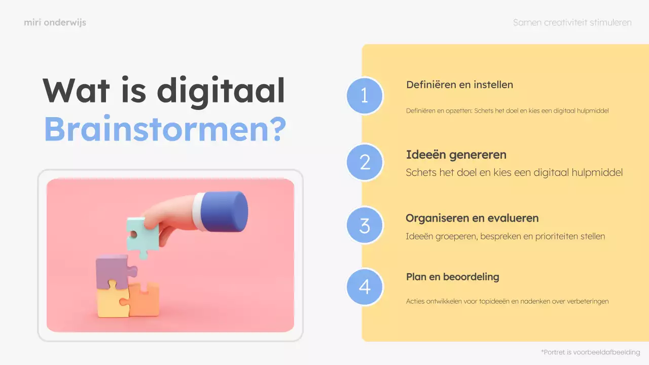 mint en roze moderne brainstormgids layout