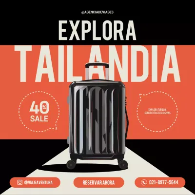 promoción de viajes orange modern