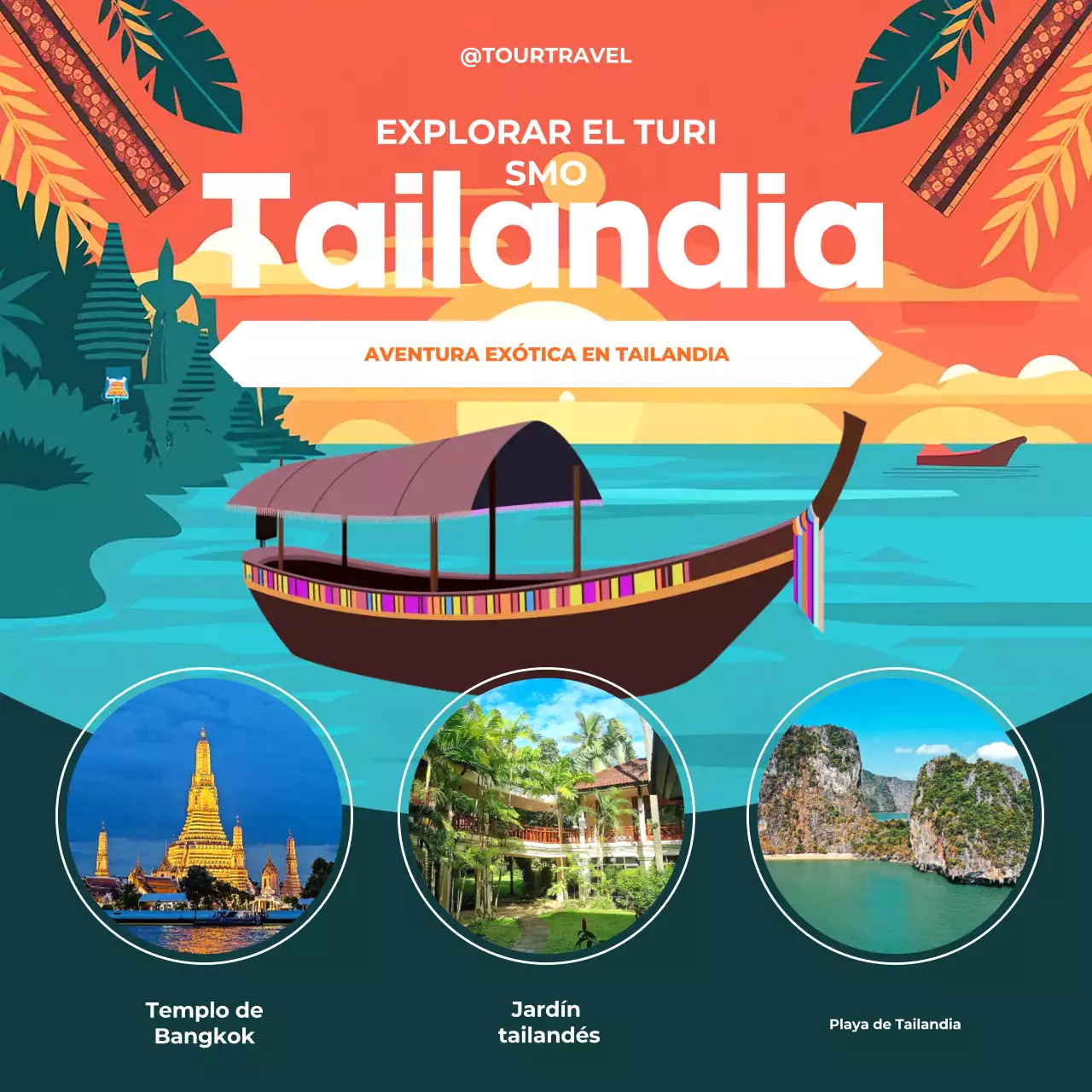 anuncio de viaje cultural naranja