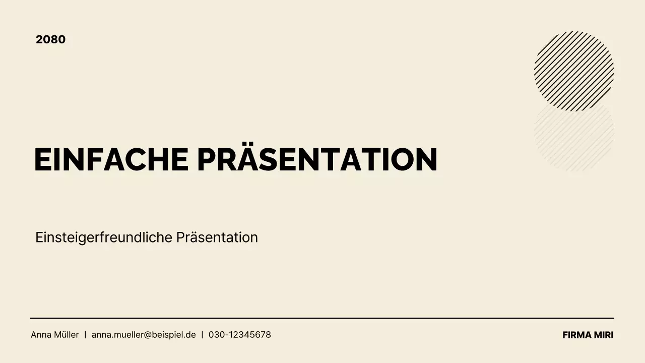 Beige minimalistische Präsentation erklärt