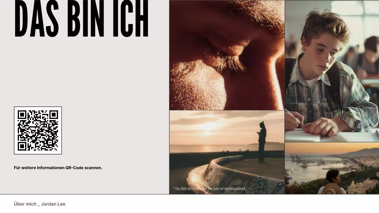 grau blau moderne Profilmappe